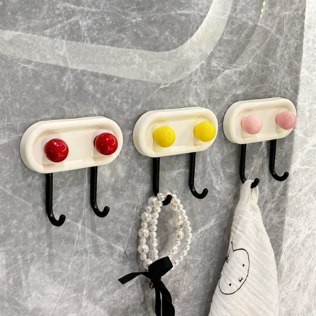 Wall-Mounted Double Hook Rack