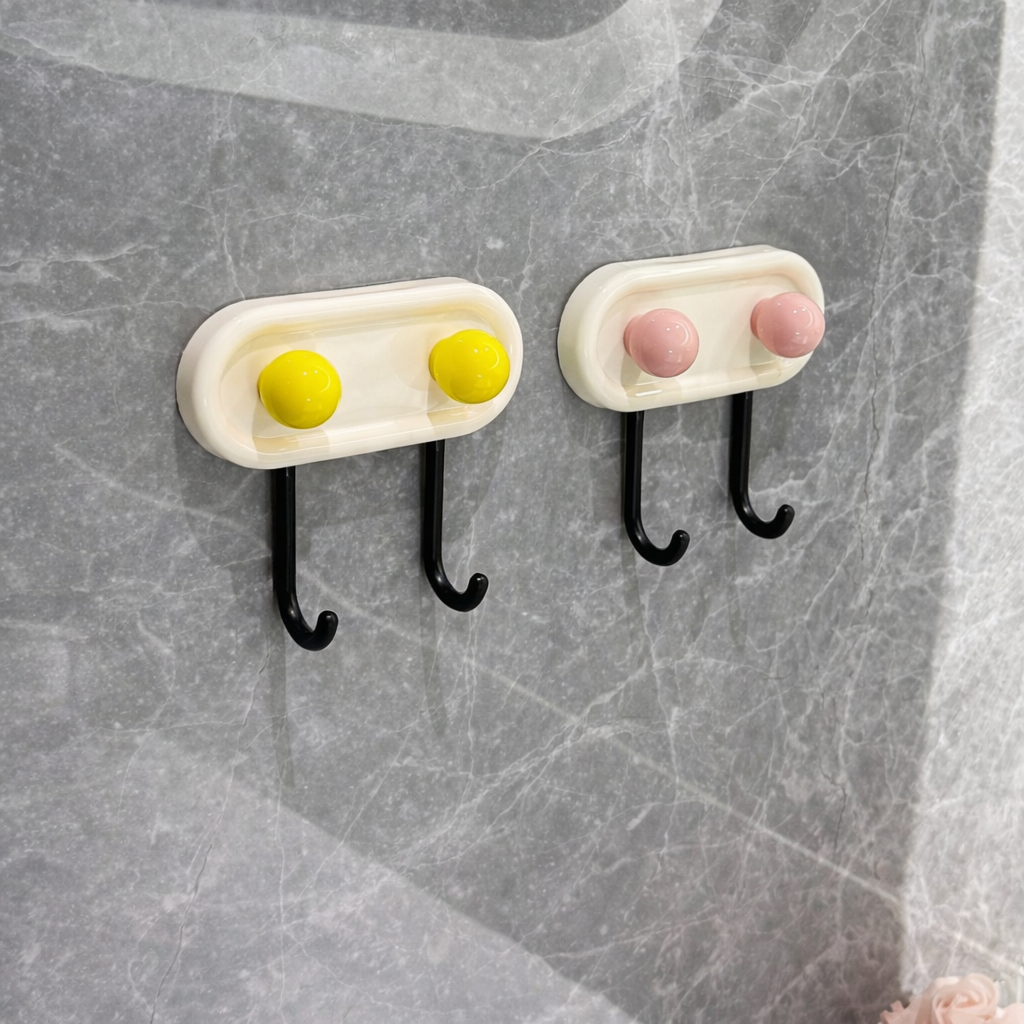 Wall-Mounted Double Hook Rack