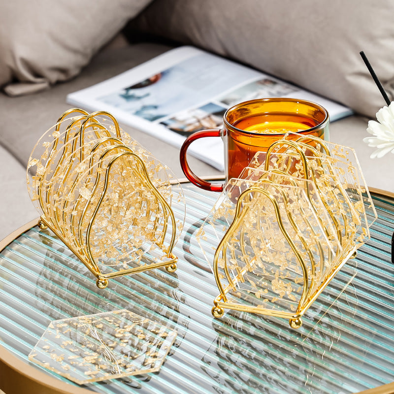 Transparent Resin Coaster Set