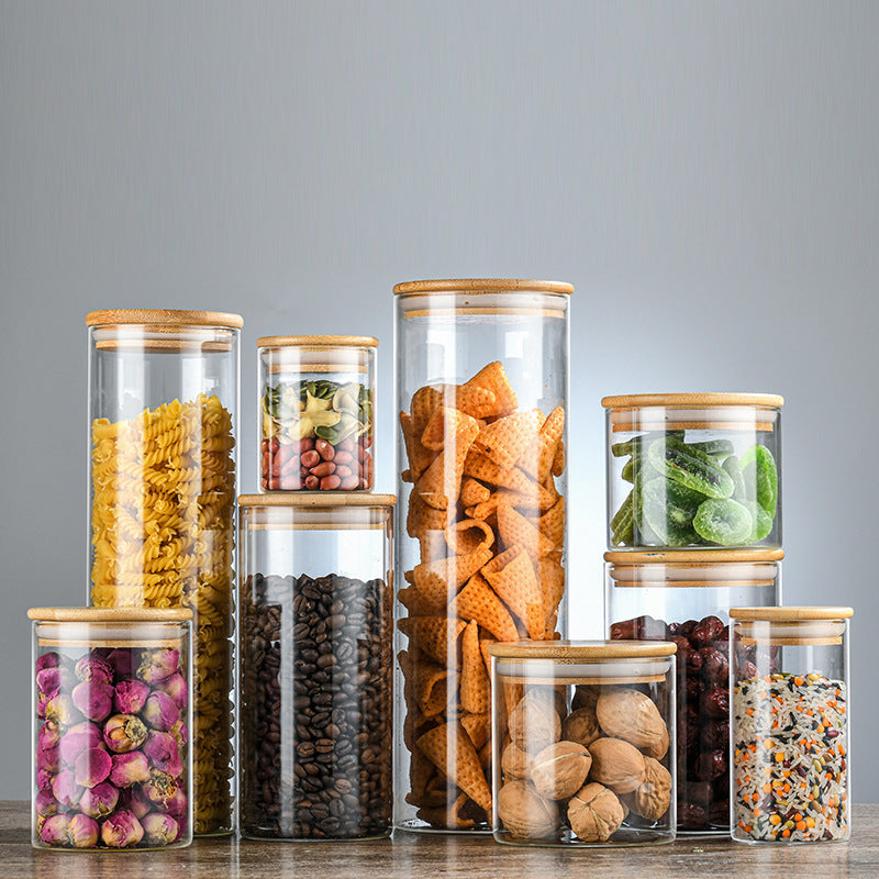 Clear Glass Food Storage Jars