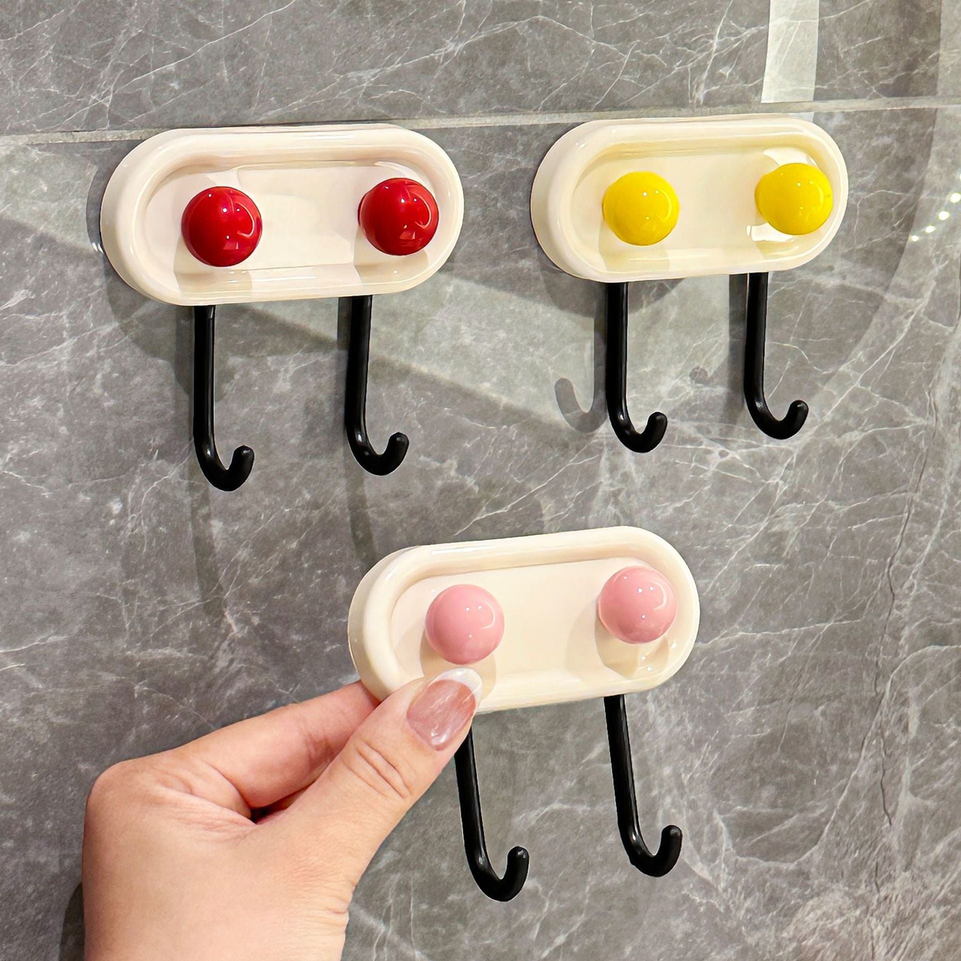 Wall-Mounted Double Hook Rack