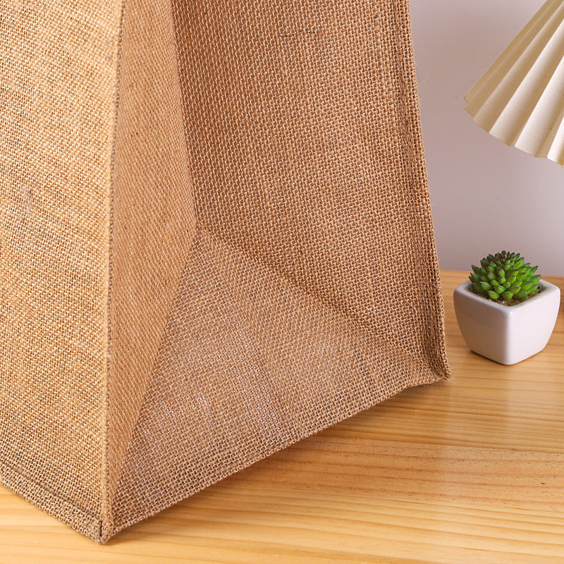 Jute Tote Bag with Cotton Handles